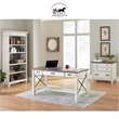 Ashford & Sons Wood Lateral File With Locking Legal/Letter File Drawer in White