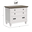 Ashford & Sons Wood Lateral File With Locking Legal/Letter File Drawer in White
