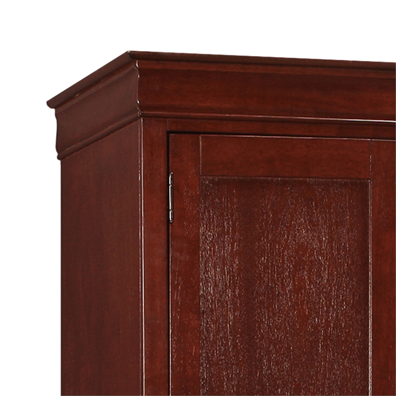 Ashford & Sons 2-Door Engineered Wood Bedroom Armoire in Cherry