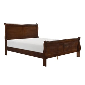 Ashford & Sons Eastern King Sleigh Bed in Cherry Wood Finish