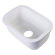 Small Rectangular Fireclay Undermount or Drop In Prep / Bar Sink