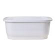 Small Rectangular Fireclay Undermount or Drop In Prep / Bar Sink