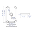 Small Rectangular Fireclay Undermount or Drop In Prep / Bar Sink