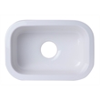 Small Rectangular Fireclay Undermount or Drop In Prep / Bar Sink