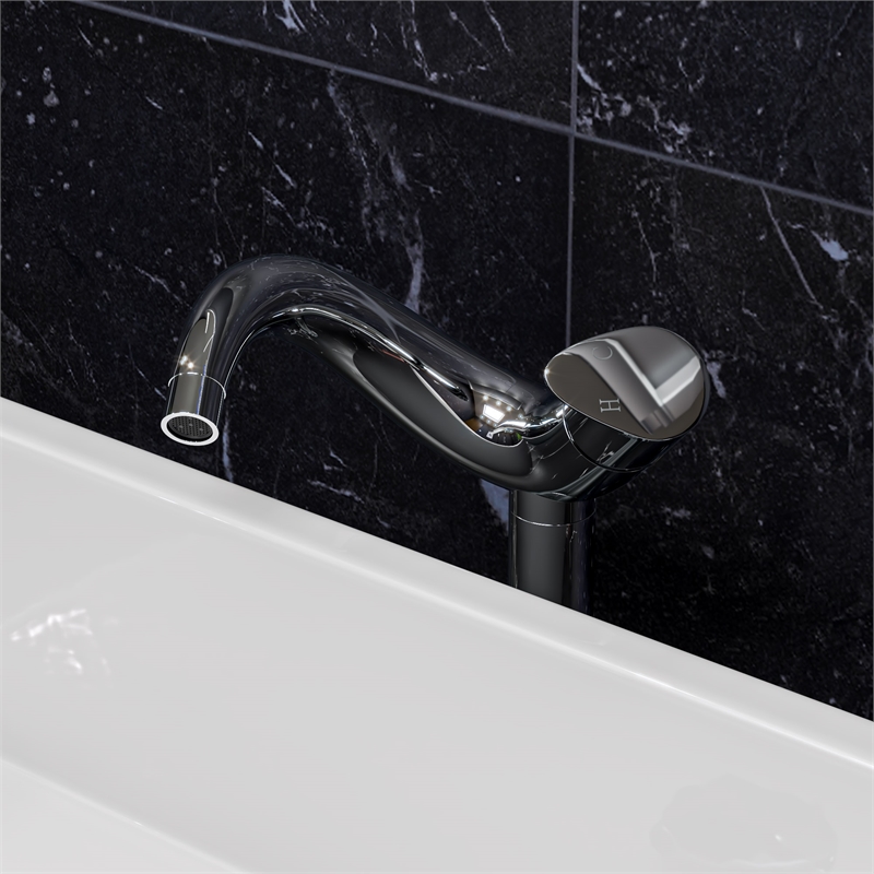 ALFI brand AB1570-PC Tall Wave Polished Chrome Single Lever Bathroom Faucet