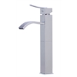 AB1158-PC Tall Polished Chrome Tall Square Body Curved Spout Single Lever Faucet
