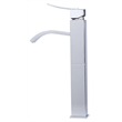 AB1158-PC Tall Polished Chrome Tall Square Body Curved Spout Single Lever Faucet