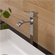 AB1158-PC Tall Polished Chrome Tall Square Body Curved Spout Single Lever Faucet