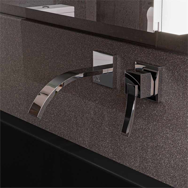 AB1256-PC Polished Chrome Single Lever Wallmount Bathroom Faucet