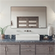 AB1796-PC Gray Brass Widespread Wall Mounted Waterfall Bathroom Faucet