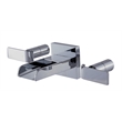 AB1796-PC Gray Brass Widespread Wall Mounted Waterfall Bathroom Faucet