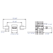 AB1796-PC Gray Brass Widespread Wall Mounted Waterfall Bathroom Faucet