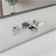 AB1796-PC Gray Brass Widespread Wall Mounted Waterfall Bathroom Faucet