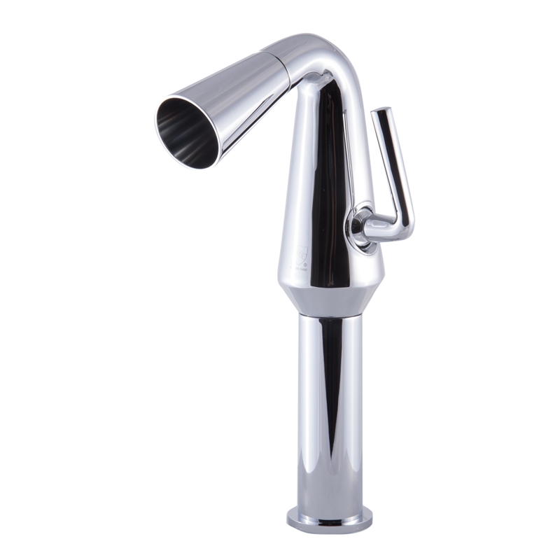 AB1792-PC Polished Chrome Single Hole Tall Cone Waterfall Bathroom Faucet