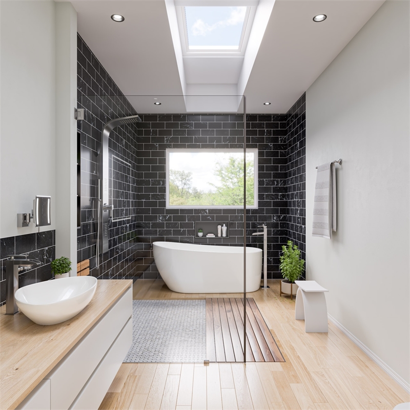 ALFI brand ABSP30 Stainless Steel Shower Panel with 2 Body Sprays