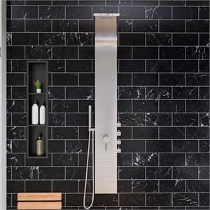ALFI brand ABSP30 Stainless Steel Shower Panel with 2 Body Sprays