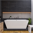 ALFI brand AB8832 67 inch White Acrylic Rectangular Free Standing Bathtub