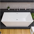 ALFI brand AB8832 67 inch White Acrylic Rectangular Free Standing Bathtub