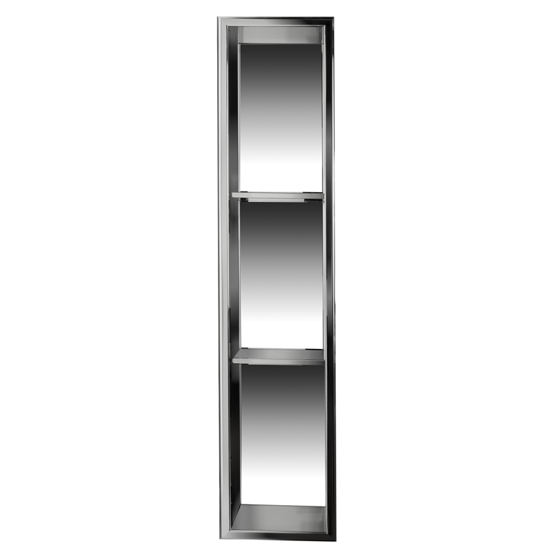 ALFI brand ABN0836-PSS 8 x 36 Stainless Steel Vertical  Bath Shower Niche