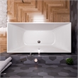 ALFI brand AB8840 67 inch White Acrylic Rectangular Free Standing Soaking Bathtub