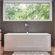 ALFI brand AB8859 67 inch White Acrylic Rectangular Free Standing Soaking Bathtub