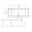 ALFI brand AB8859 67 inch White Acrylic Rectangular Free Standing Soaking Bathtub