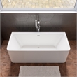 ALFI brand AB8859 67 inch White Acrylic Rectangular Free Standing Soaking Bathtub