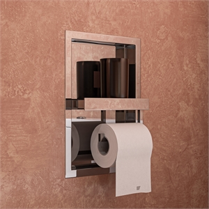 ALFI brand ABTPN88-PSS Stainless Steel Recessed Toilet Paper Holder Niche