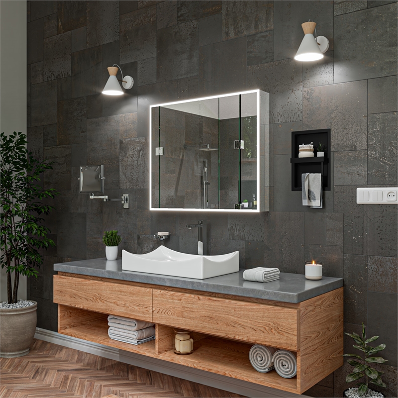 ALFI brand ABTPNP88-BB Black PVD Stainless Steel Toilet Paper Holder Niche