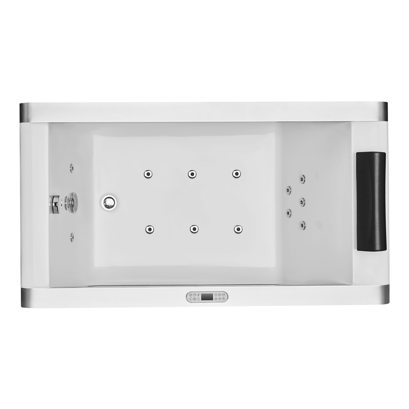EAGO AM152ETL-5 5 ft Clear Rectangular White Acrylic Whirlpool Bathtub