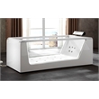 EAGO AM152ETL-6 6 ft Clear Rectangular White Acrylic Whirlpool Bathtub