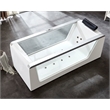 EAGO AM152ETL-6 6 ft Clear Rectangular White Acrylic Whirlpool Bathtub