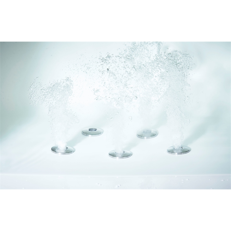EAGO AM152ETL-6 6 ft Clear Rectangular White Acrylic Whirlpool Bathtub