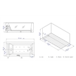 EAGO AM152ETL-6 6 ft Clear Rectangular White Acrylic Whirlpool Bathtub