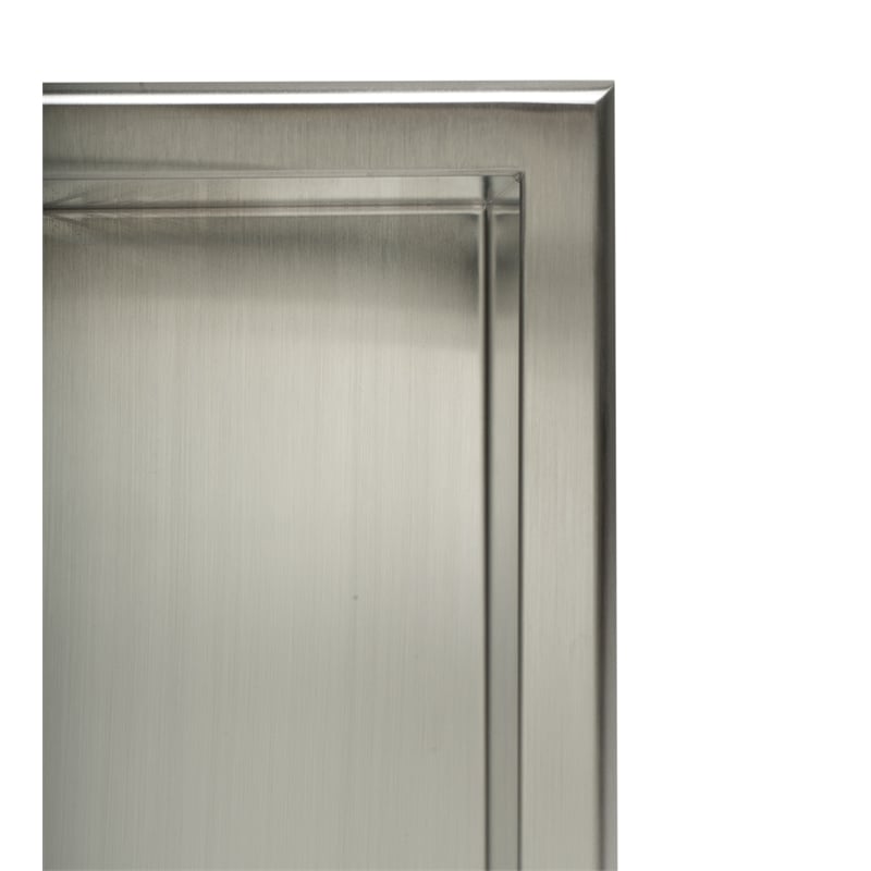 ALFI brand ABN1616-BSS 16 x 16 Stainless Steel Square Bath Shower Niche