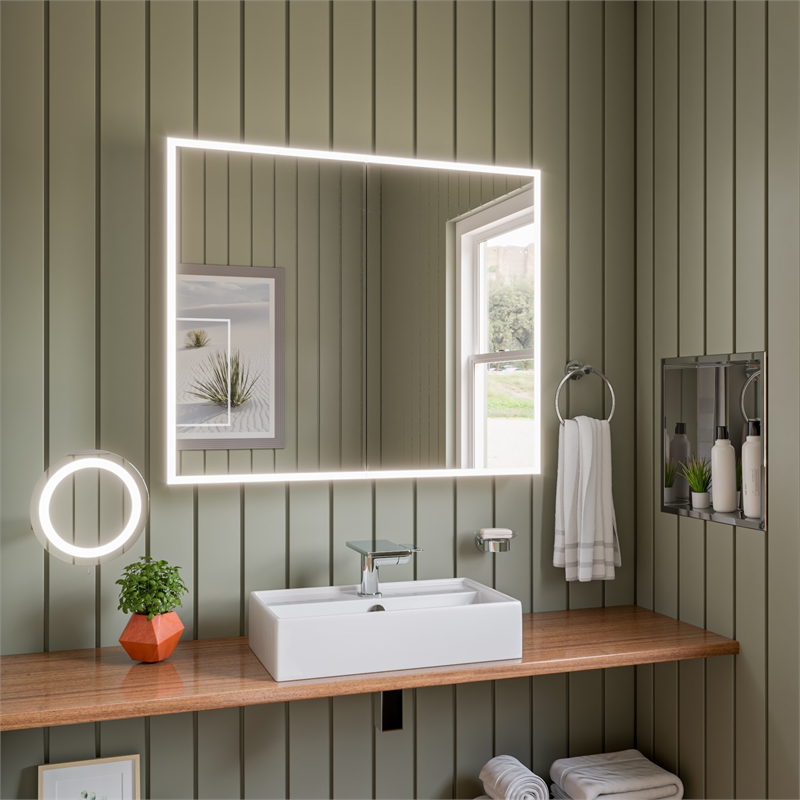 ALFI brand ABN1616-PSS 16 x 16 Stainless Steel Square Bath Shower Niche