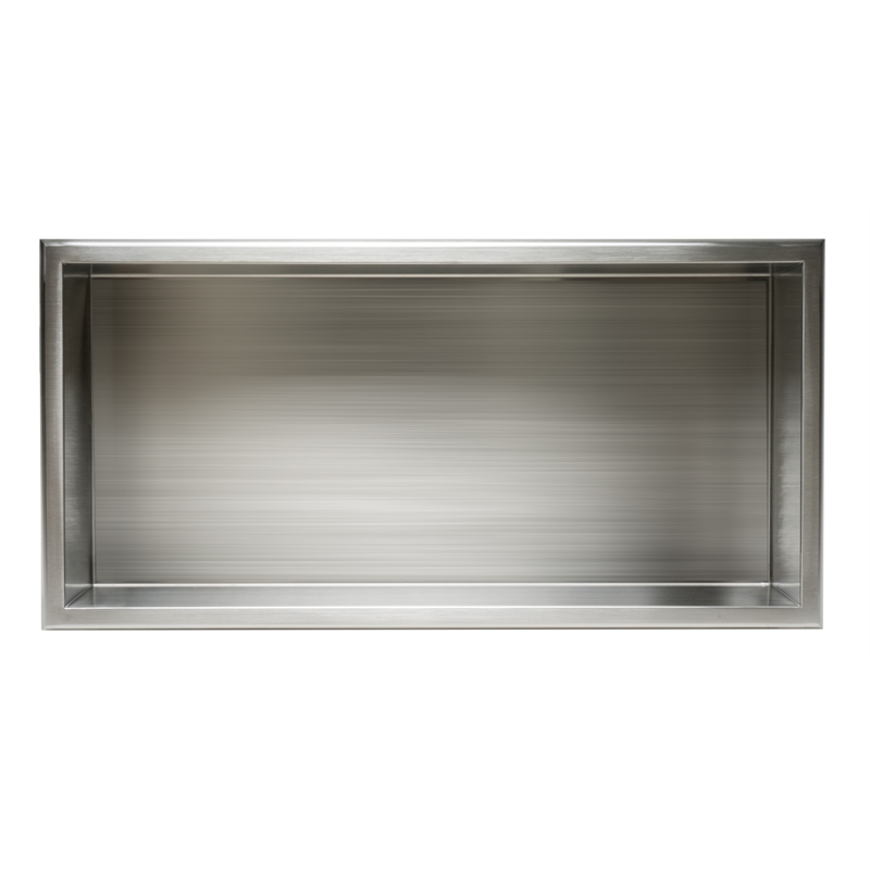 ALFI brand ABN2412-BSS 24 x 12 Stainless Steel  Bath Shower Niche