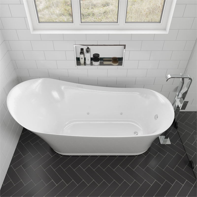 ALFI brand ABN2412-PSS 24 x 12 Stainless Steel  Bath Shower Niche