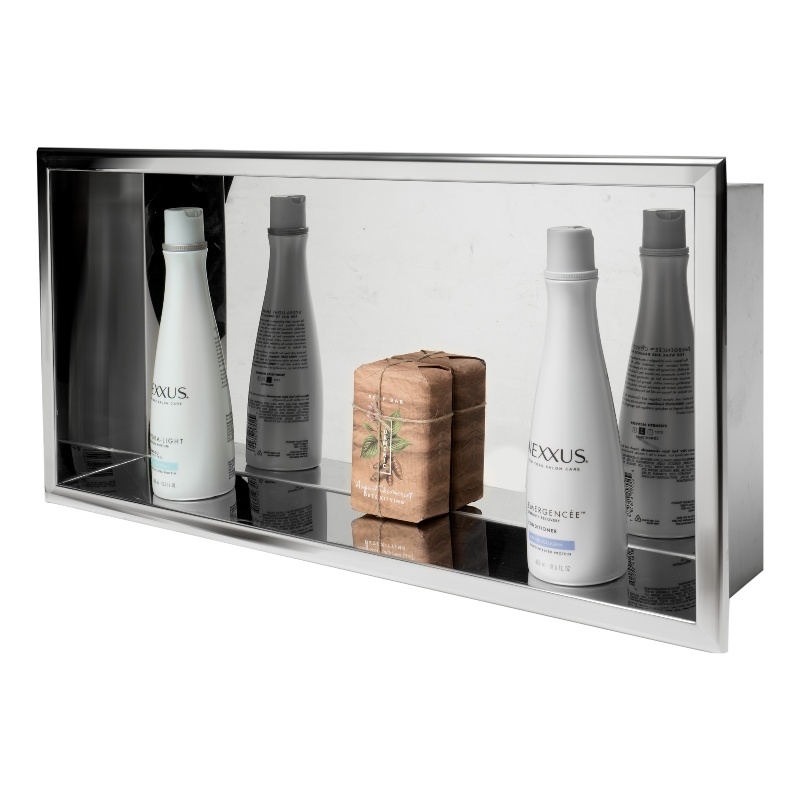 ALFI brand ABN2412-PSS 24 x 12 Stainless Steel  Bath Shower Niche