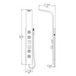 ALFI brand ABSP10 Modern Stainless Steel Shower Panel with 4 Body Sprays