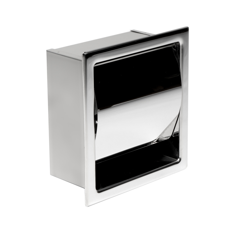 ALFI brand ABTP77-PSS Stainless Steel Recessed Toilet Paper Holder with Cover