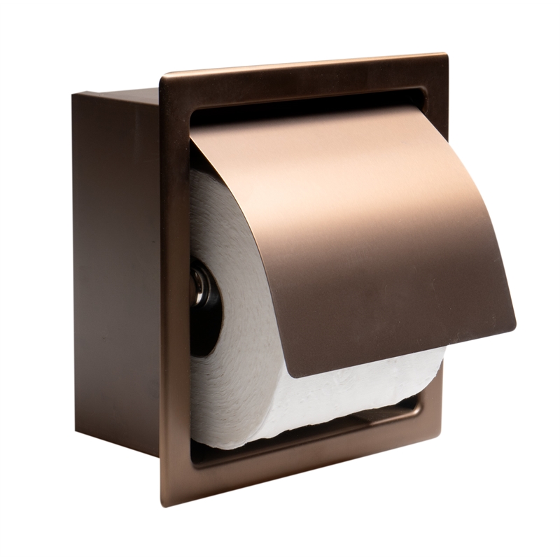 ALFI brand ABTPP77-BC PVD Copper Stainless Steel Toilet Paper Holder with Cover