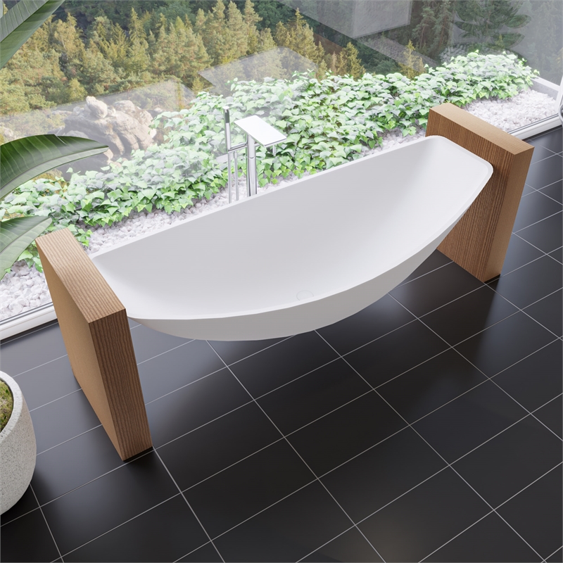 ALFI brand HammockTub1-WM White Acrylic 79