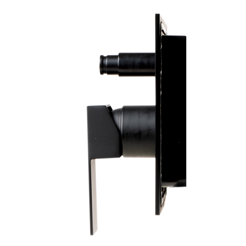 ALFI brand AB5601-BM Black Shower Valve with Square Lever Handle and Diverter
