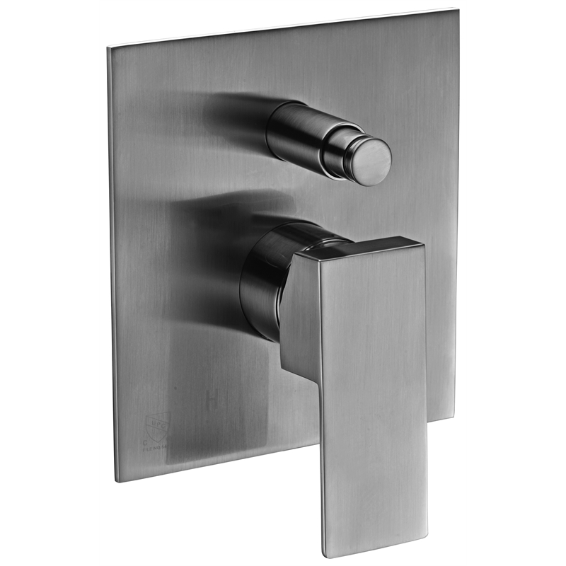 ALFI brand AB5601-BN Shower Valve Mixer with Square Lever Handle and Diverter