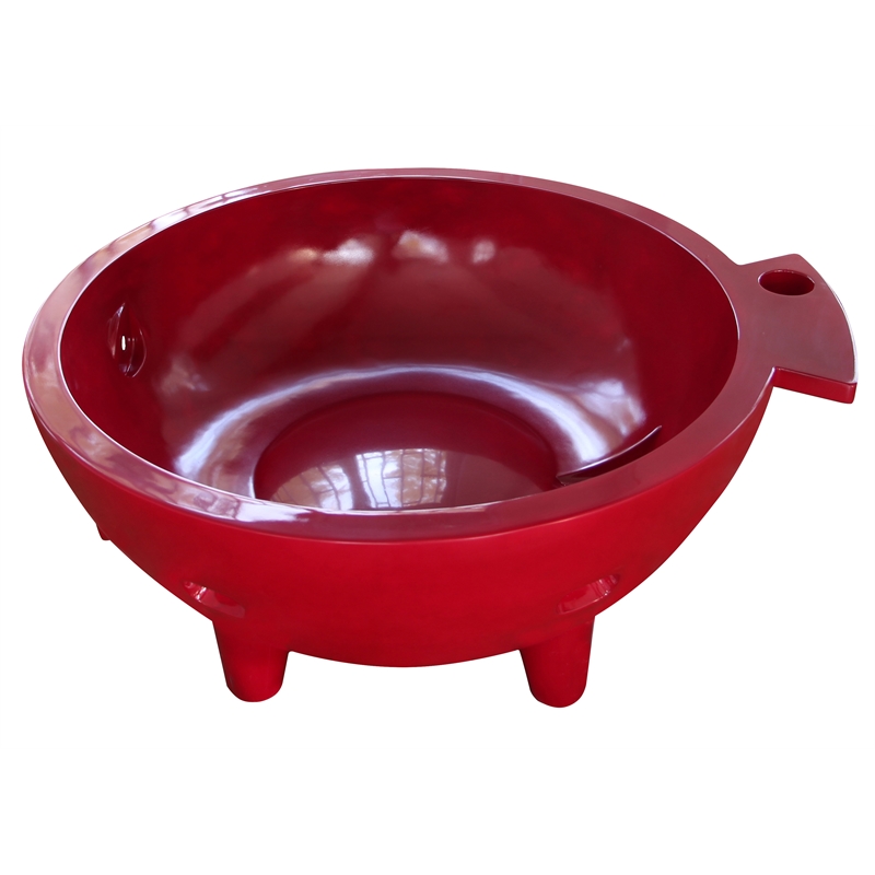 ALFI brand Red Acrylic FireHotTub Fire Burning Portable Outdoor Hot Bath Tub