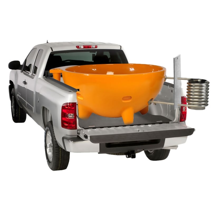 ALFI brand Red Acrylic FireHotTub Fire Burning Portable Outdoor Hot Bath Tub