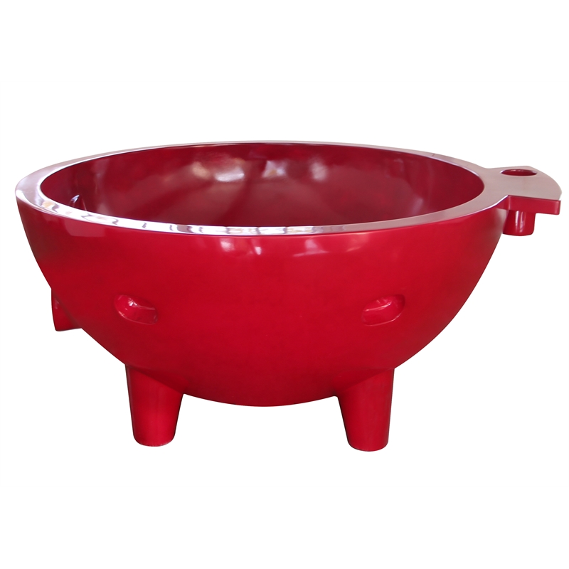 ALFI brand Red Acrylic FireHotTub Fire Burning Portable Outdoor Hot Bath Tub