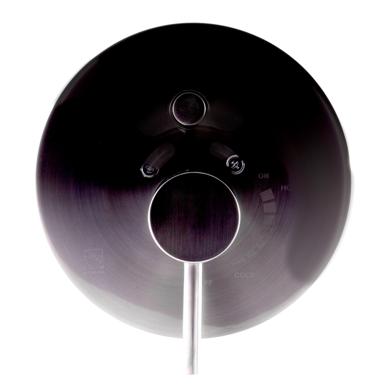 ALFI brand AB1701-BN Nickel Pressure Balanced Round Shower Mixer with Diverter