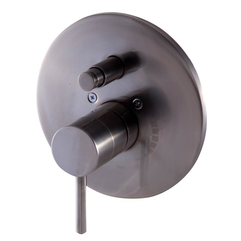 ALFI brand AB1701-BN Nickel Pressure Balanced Round Shower Mixer with Diverter